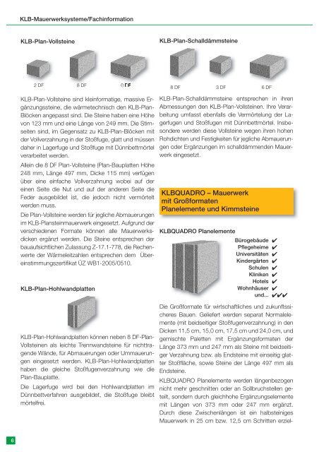 Das Wichtigste für Planung und Ausführung 2009 - KLB ...