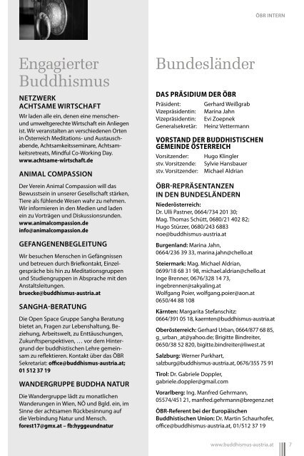 Buddhismus in Österreich - Ausgabe Jänner bis März 2019