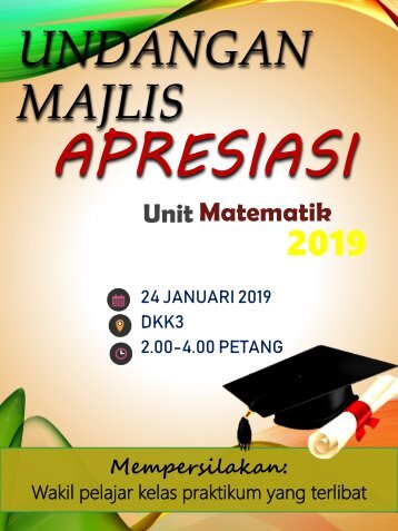 KAD UNDANGAN MAJLIS APREASIASI - pelajar