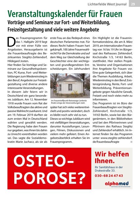 Lichterfelde West Journal Feb/Mrz 2019