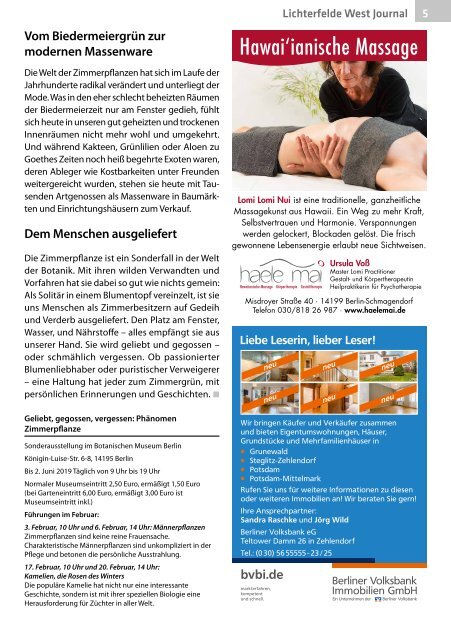 Lichterfelde West Journal Feb/Mrz 2019