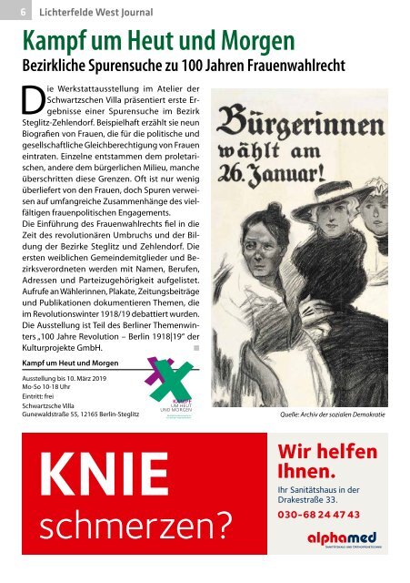 Lichterfelde West Journal Feb/Mrz 2019