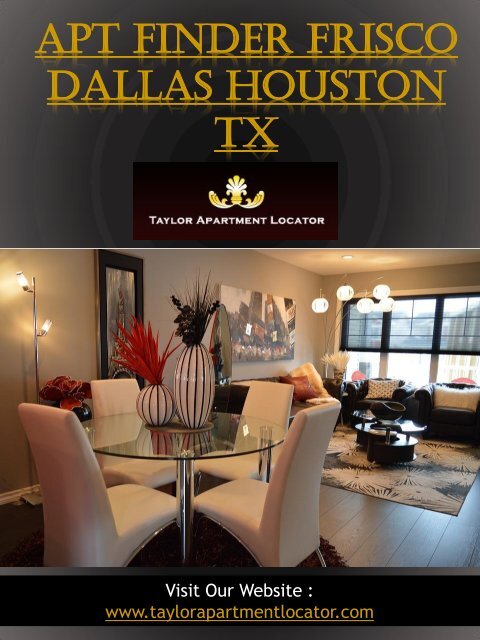 APT Finder Frisco Dallas Houston TX