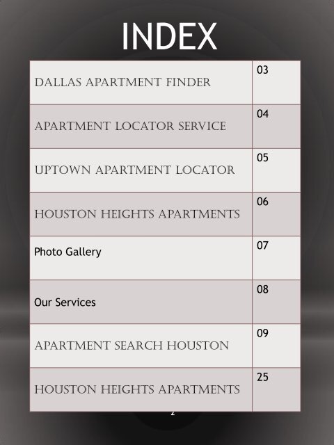 APT Finder Frisco Dallas Houston TX