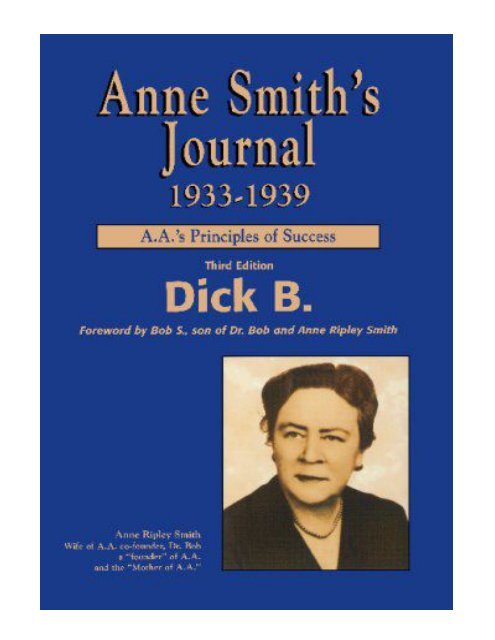 Anne Smith&#039;s Journal, 1933-1939 A.A.&#039;s Principles of Success