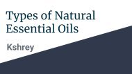 Types of Natural Essential Oils