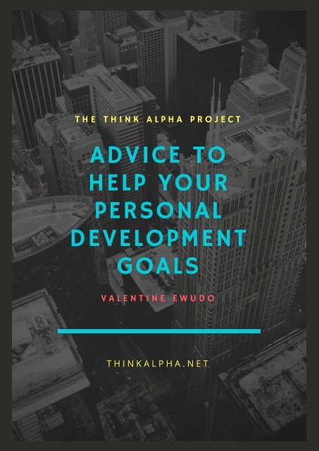 Advice To Help Your Personal Development Goals