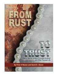 From Rust to Trust Peter's Tips for Living a Principle-Cente