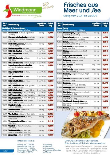 Fischangebot Windmann KW04/2019