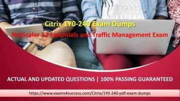 Citrix 1Y0-240 Exam Questions - Pass 1Y0-240 Exam in First Attempt