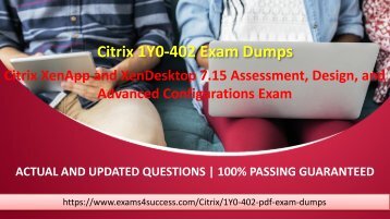 Citrix 1Y0-402 Exam Questions - Pass 1Y0-402 Exam in First Attempt