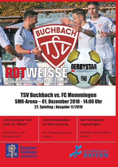 Stadionzeitung TSV Buchbach - FC Memmingen