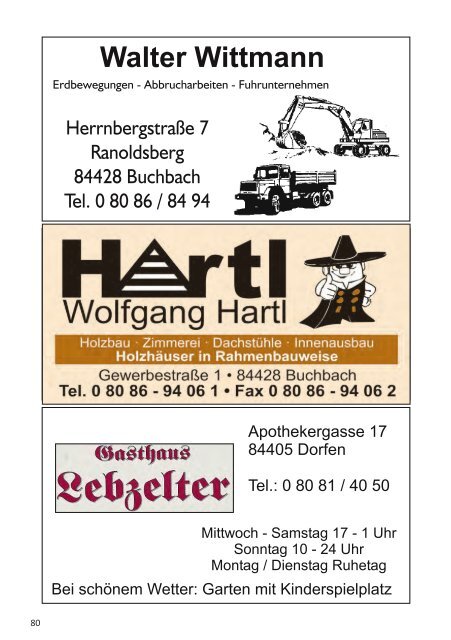 Stadionzeitung TSV Buchbach - FC Memmingen