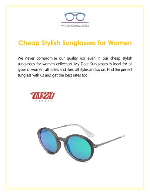 types of sunglasses for women