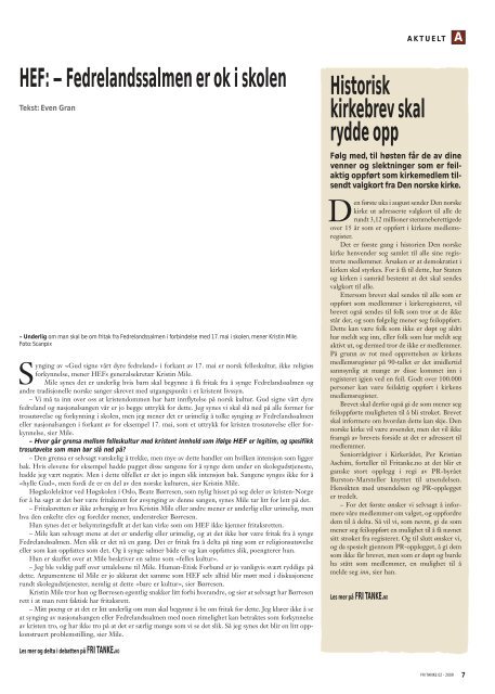 Også publisert i Fri tanke nr. 2-2009 - Fritanke.no