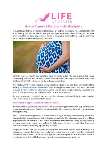 How to Approach Fertility in the Workplace