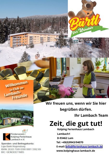 Kolping Ferienhaus Lambach Magazin