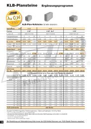 Preisliste-Planst 2011_Preise Plansteine - KLB-Klimaleichtblock