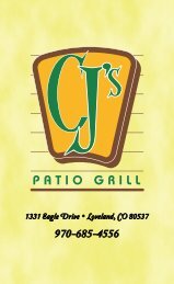 CJ's Patio Grill - MENU