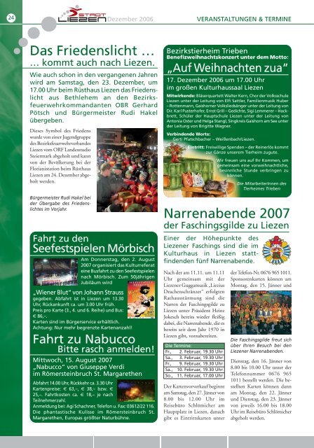 Thekenaufsteller | Kalender Bücher | Plakate | Flyer ... - Stadt Liezen