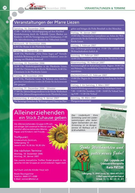 Thekenaufsteller | Kalender Bücher | Plakate | Flyer ... - Stadt Liezen
