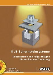 KLB-Schornsteinsysteme - KLB-Klimaleichtblock