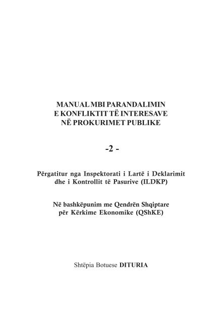 manual mbi parandalimin e konfliktit të interesave në prokurimet ...