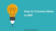 How to Connect Alexa to Wifi