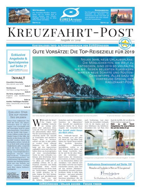 EURESAreisen Kreuzfahrt Post - Ausgabe 01/2019