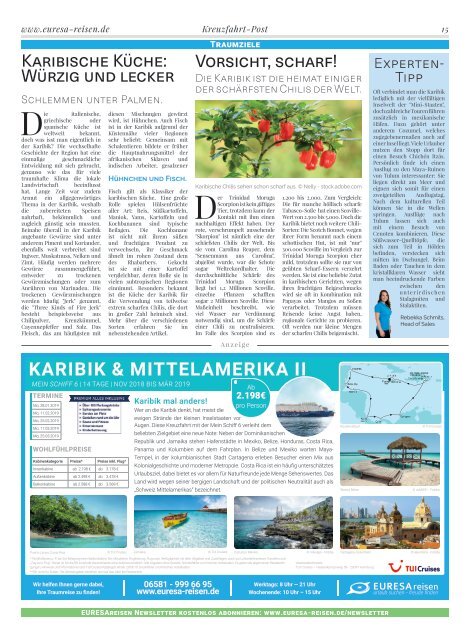 EURESAreisen Kreuzfahrt Post - Ausgabe 01/2019