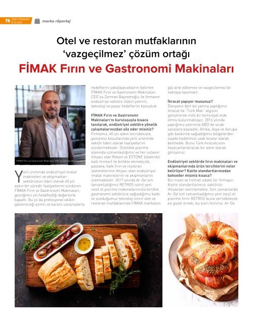 Hotel restaurant & hi-tech Ocak - January 2019