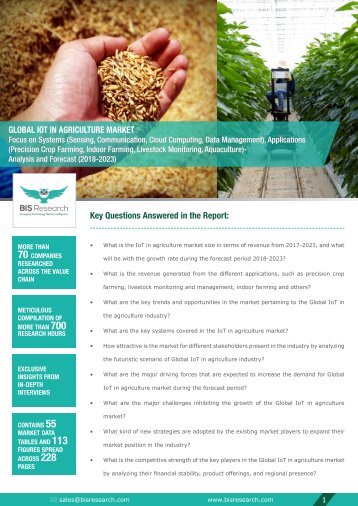 IoT in Agriculture Market Value and Volume