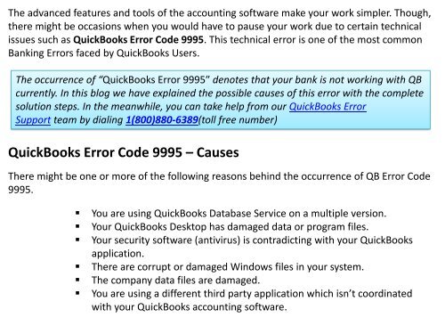 Fix banking error 9995 in QuickBooks Online