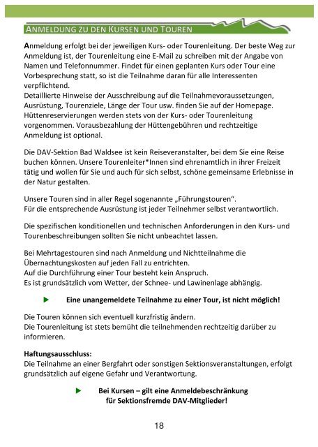 DAV Jahresprogramm 2019 für E-Paper