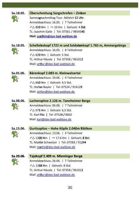 DAV Jahresprogramm 2019 für E-Paper