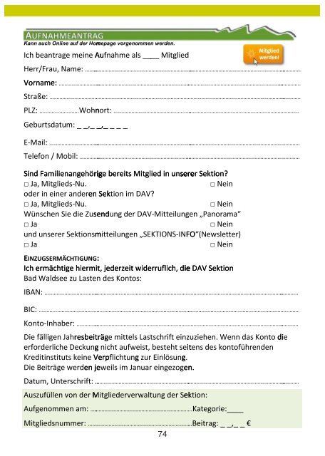 DAV Jahresprogramm 2019 für E-Paper