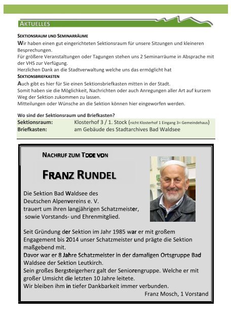 DAV Jahresprogramm 2019 für E-Paper