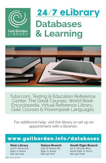 eLibrary Databases and Learning Brochure