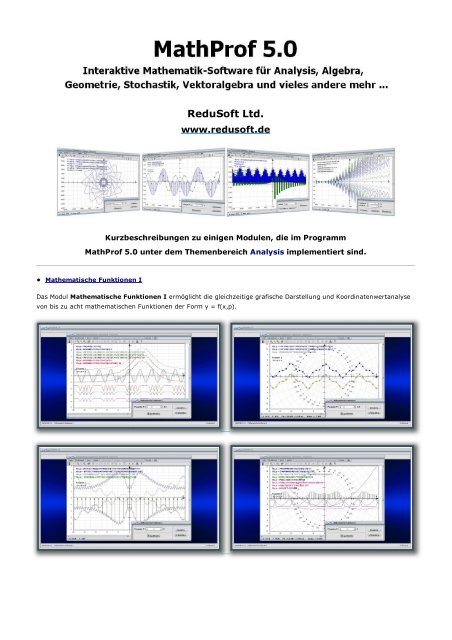 MathProf 5.0 - Themenbereich Analysis I