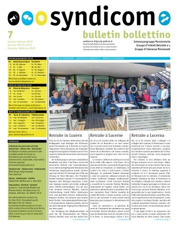 syndicom Bulletin / bulletin / Bolletino 7