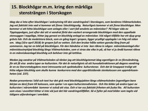 Blockhögar och annan Kultursten i Storvretabygden, Del 1. Storskogen, Sven-Inge Windahl, 2018