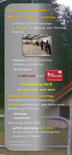 Flyer - Feldbergponys - 2019 I