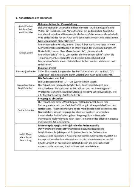 Ausbildungsmodul "FREIHEIT in der DEMOKRATIE"