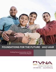 Foundations for the Future - VNA of Ohio Community Report 2017-2018