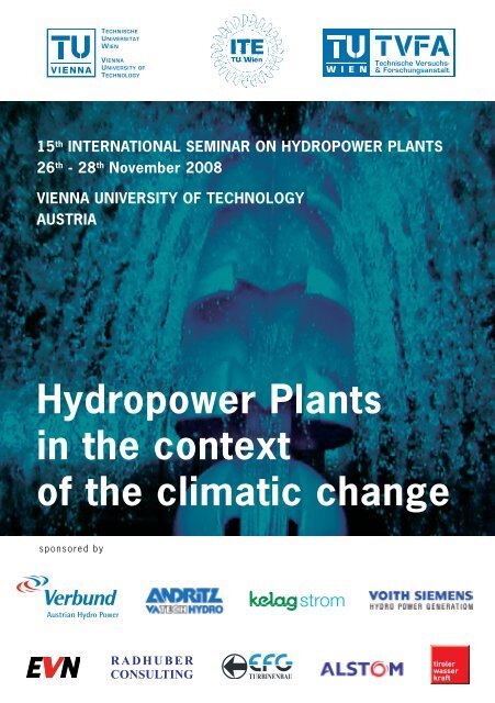 Hydropower plants in the context of the climatic change - TU Wien