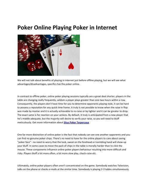 4 Situs Poker Terpercaya