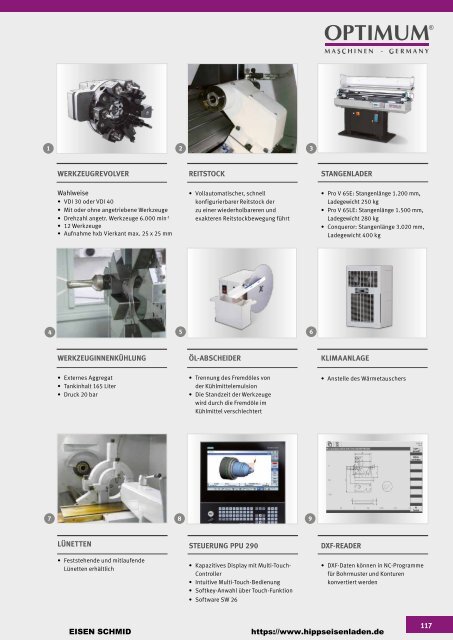 CNC Maschinen von Optimum.