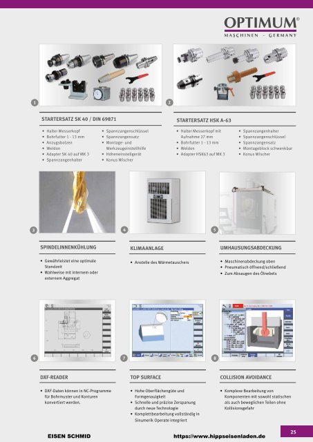 CNC Maschinen von Optimum.