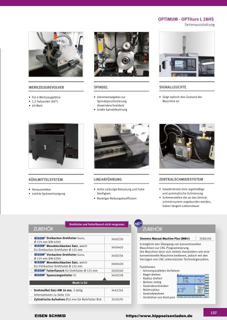 CNC Maschinen von Optimum.