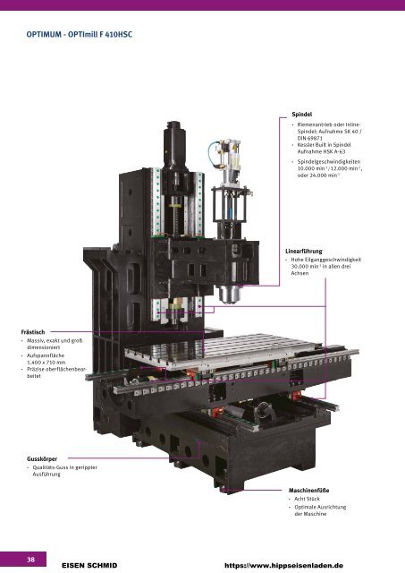 CNC Maschinen von Optimum.